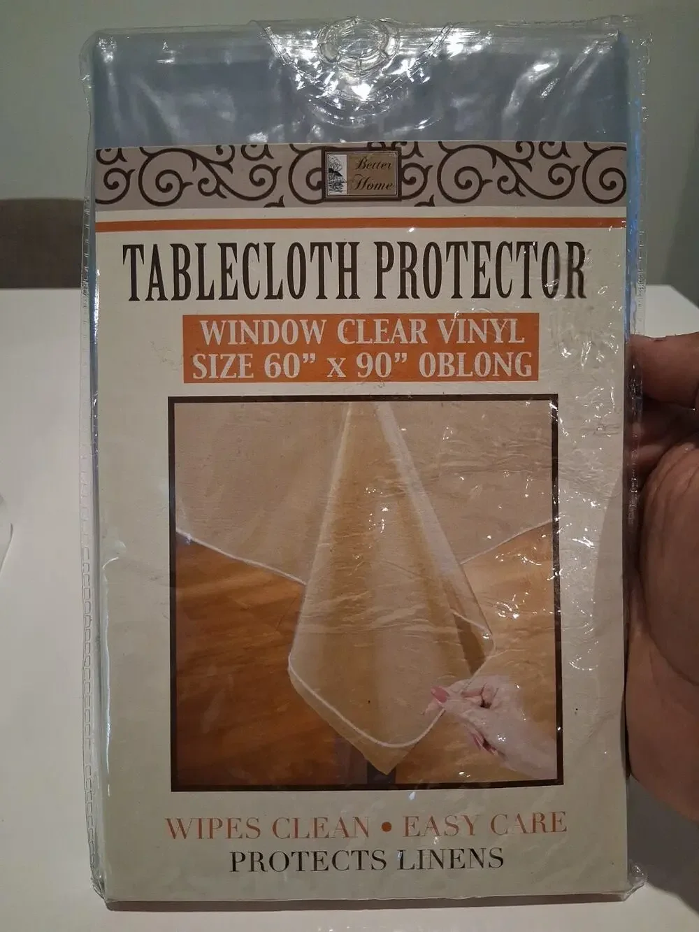 NEW Better Home Clear Vinyl Tablecloth Protector 60